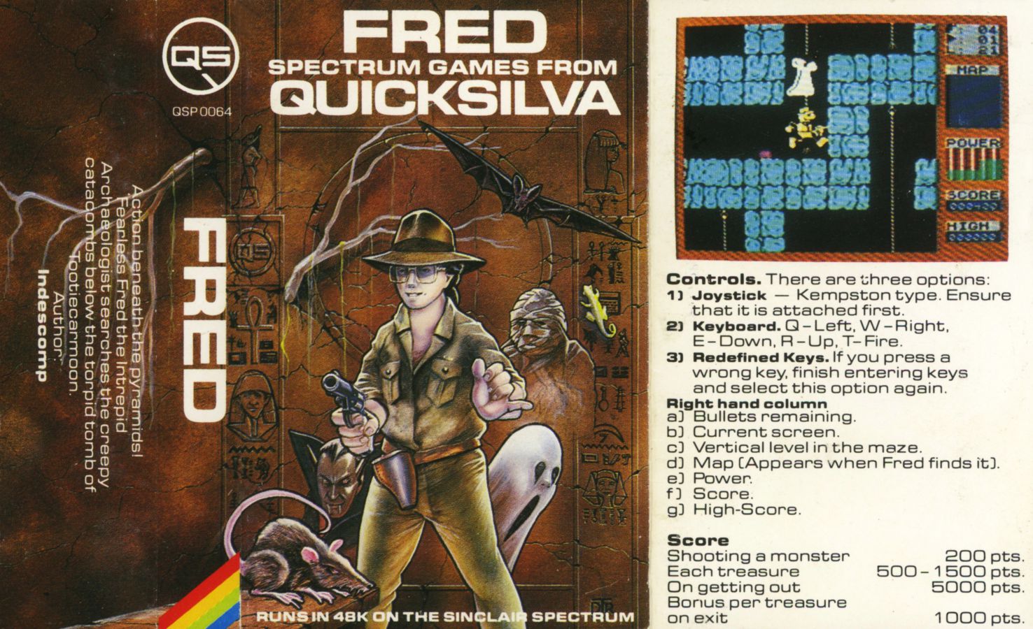 Fred - Tape inlay - Quicksilva (front)